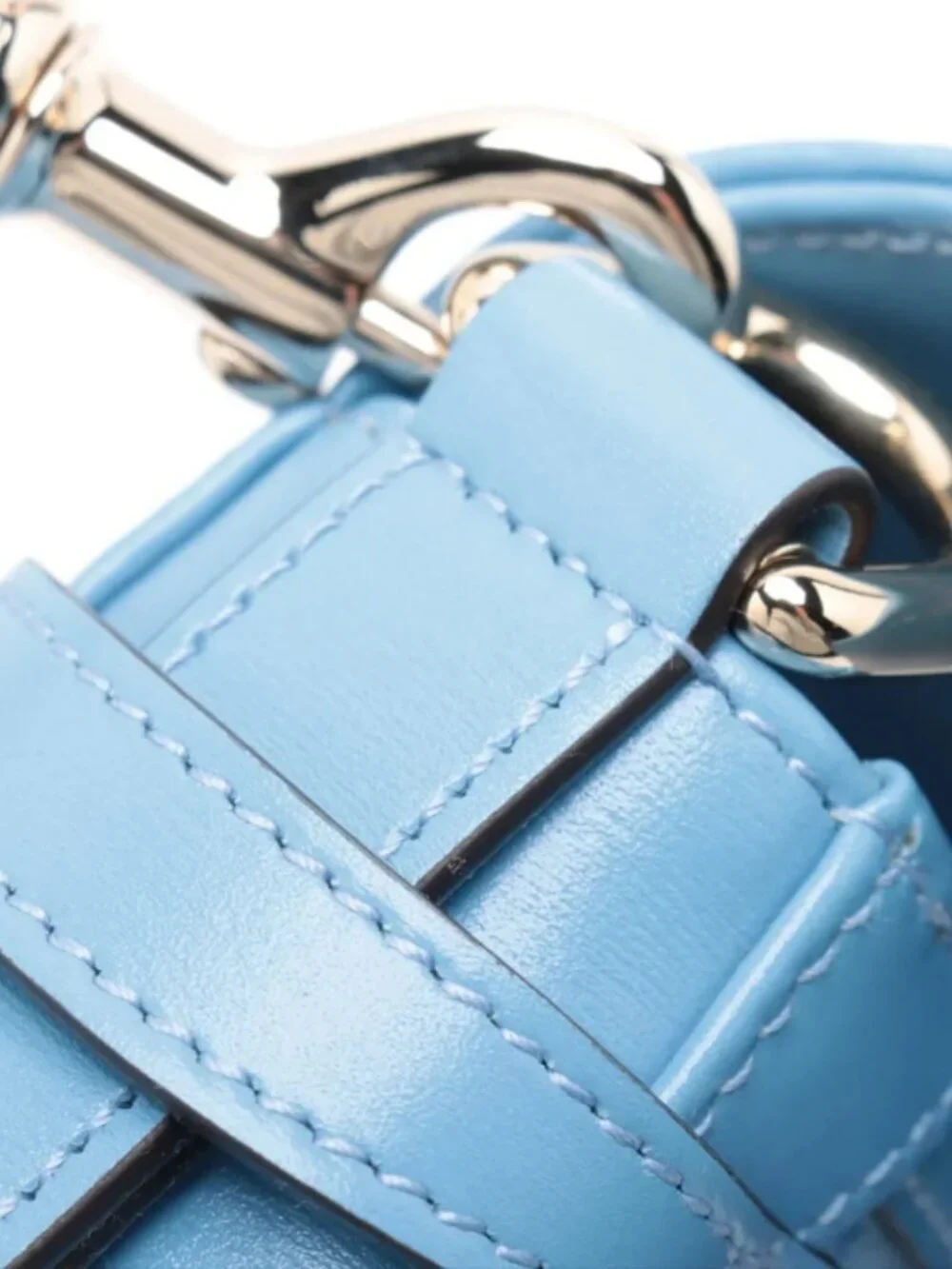 Gucci GG Canvas Leather Shoulder Bag Blue - Picture 10 of 10